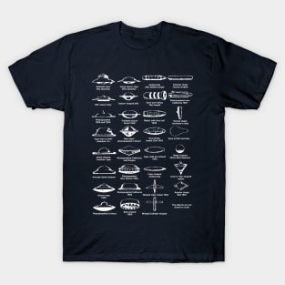 UFO Types Chart White T-Shirt